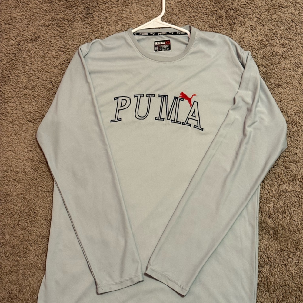 Puma Light Gray Long Sleeve Top